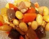 フライパンで簡単煮物！鶏五目煮作り方4写真