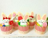 簡単うさぎカップケーキ パンダくま作り方10写真