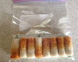 お弁当用冷凍⇒アスパラinちくわ作り方3写真