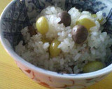 ぎんなんとむかごのおこわ作り方3写真