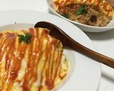 焼肉のタレで香ばしく♡焼き飯オムライス♡作り方3写真
