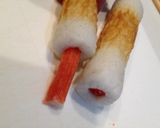 ☆お弁当に！竹輪巻き込み玉子焼き☆作り方2写真