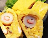 ☆お弁当に！竹輪巻き込み玉子焼き☆作り方5写真
