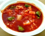 減塩❗春野菜のトマトスープ&リゾット作り方5写真