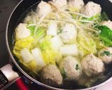 ヘルシー♡豆腐でかさまし鶏の肉団子スープ作り方11写真