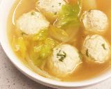 ヘルシー♡豆腐でかさまし鶏の肉団子スープ作り方13写真