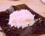 おにぎらず塾　−ハムカツdeおにぎらずー作り方1写真