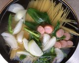 鍋で、ワンポットパスタ（ナポリタン）作り方4写真