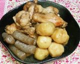 じゃが芋と鶏手羽元の煮付け作り方5写真