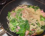 ❁厚切りベーコンと春キャベツの簡単パスタ作り方5写真
