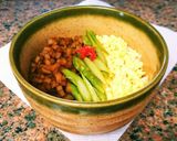 お肉なし＊筍とアスパラで春の三色そぼろ丼作り方5写真