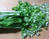 節約　小かぶの葉の炒めもの作り方1写真
