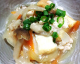 厚揚げとしめじの和風ひき肉あんかけ作り方4写真