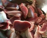 砂ズリニンニク☆作り方1写真