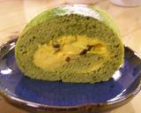 抹茶とかぼちゃの~和みロールケーキ作り方11写真