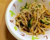 モヤシとキュウリ、蒸し鶏のピリ辛和え☆作り方8写真