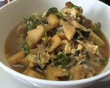 タケノコを使った春の洋風蕎麦作り方6写真
