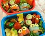 エルモとクッキーモンスターの簡単キャラ弁作り方10写真