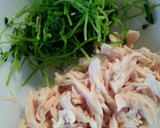 ささみと搾菜の和え物♡with豆苗作り方2写真