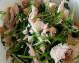 ささみと搾菜の和え物♡with豆苗作り方3写真