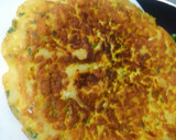 超簡単　うどんねぎ玉子でお好み焼き風作り方6写真