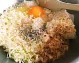 ごはんと豆腐のお焼き　お好み焼き風♪作り方1写真