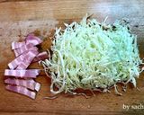ベーコンとキャベツの巣篭もり作り方1写真