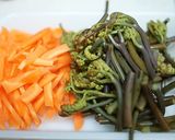 わらびの炊き込みご飯作り方1写真