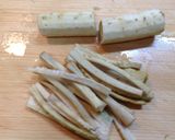 学校給食で作っていた「五目きんぴら」作り方1写真