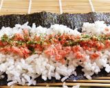 簡単 お弁当に!鮭フレーク細巻き寿司作り方2写真