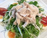 ホワイトセロリ（水菜でもOK）の棒棒鶏風作り方5写真