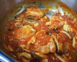 鶏肉ときのこのトマト煮~パスタ添え作り方7写真