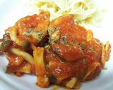 鶏肉ときのこのトマト煮~パスタ添え作り方9写真
