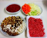 簡単 根菜ごろごろミートソース作り方1写真