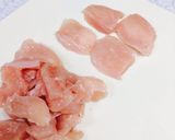 鶏胸肉のマヨ・お好み焼きソース炒め作り方1写真