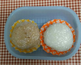 うさぎとくまのお弁当作り方1写真