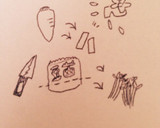 イカと豆苗の炒め物作り方2写真