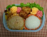 うさぎとくまのお弁当作り方2写真