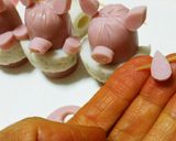 ポークカレー☆3匹の子ブタ☆浮き輪作り方15写真