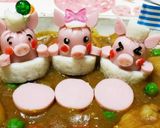 ポークカレー☆3匹の子ブタ☆浮き輪作り方17写真