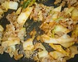 簡単ランチ☆豚キムチに納豆と卵★丼も～作り方3写真