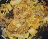 簡単ランチ☆豚キムチに納豆と卵★丼も～作り方4写真