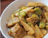 アジとそら豆、タケノコの豆鼓炒め作り方7写真