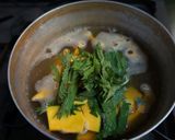 かぼちゃとシソの味噌汁作り方2写真