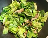 鮭と春キャベツ舞茸の和風スープパスタ作り方4写真