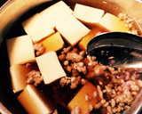 たっぷりネギと豚ひき肉のとろみ豆腐♡作り方3写真