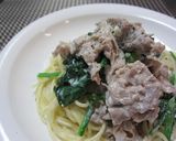 豚肉とほうれん草☆クリームスパゲッティ作り方6写真