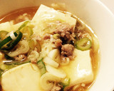たっぷりネギと豚ひき肉のとろみ豆腐♡作り方9写真