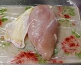 鶏胸肉がジューシーに★ポテサラはさみ揚げ作り方1写真
