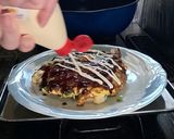 ミックスお好み焼き(ブタ・イカ・エビ)作り方5写真